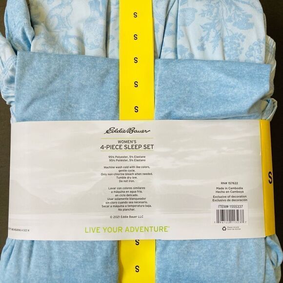 Eddie Bauer 4-Pc Lounge Sleep Set Pajamas PJs S - Picture 4 of 4